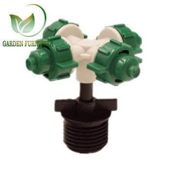 Vòi phun sương 4 cửa màu xanh chân ren 21 - VBS413B
